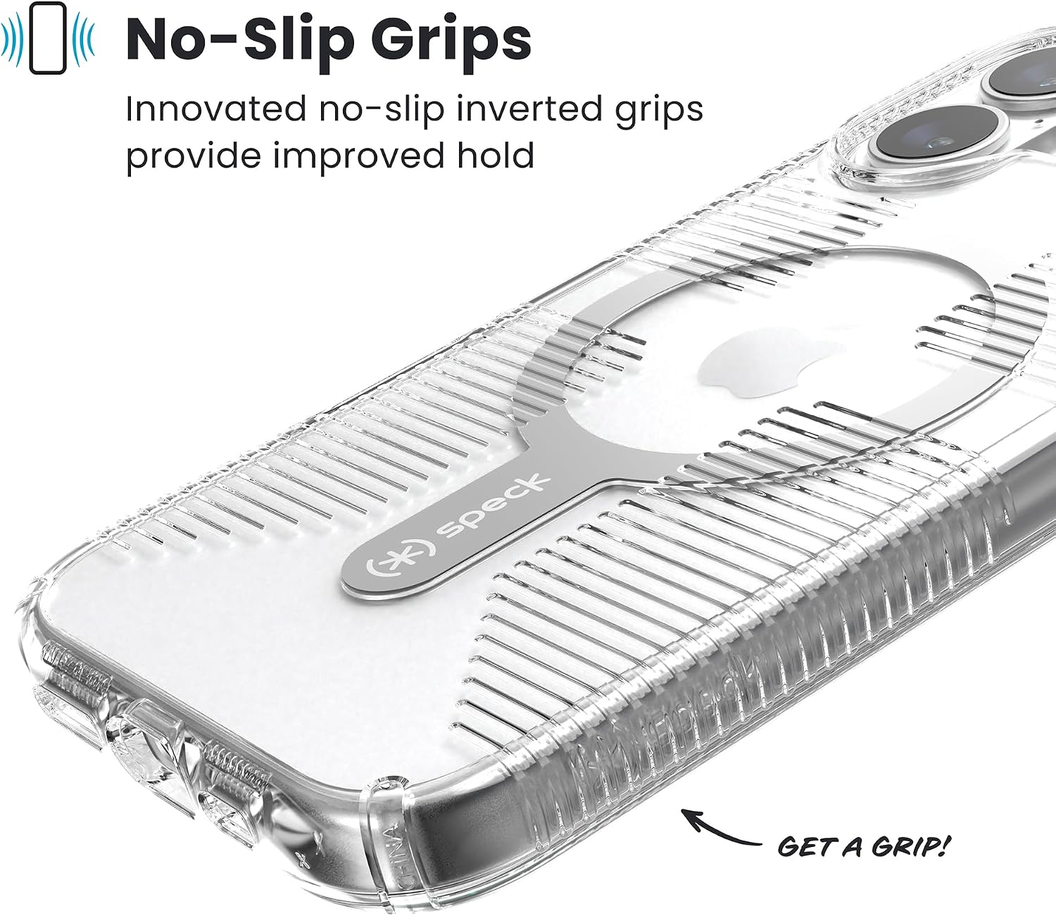 Detalle de Speck GEMSHELL Grip +MS iPhone 17用ケース クリア・グリップ付き・MagSafe対応