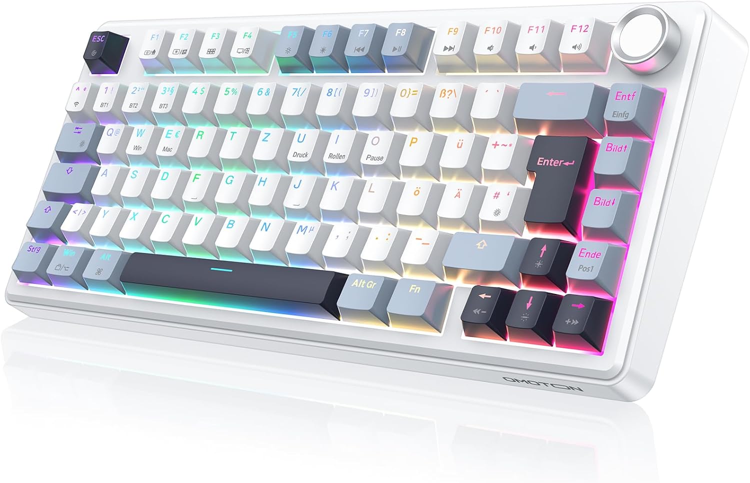 Detalle de OMOTON MK211 mechanische Tastatur 4000 mAh ⌨