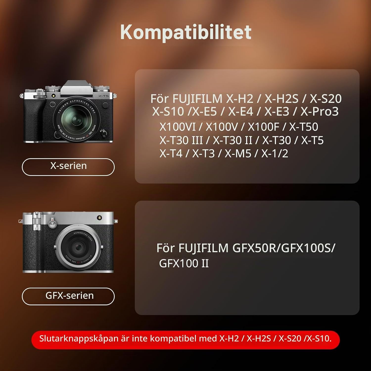 Detalle de SMALLRIG 6240 Ebony blixtskoskydd med avtryckarknapp i trä