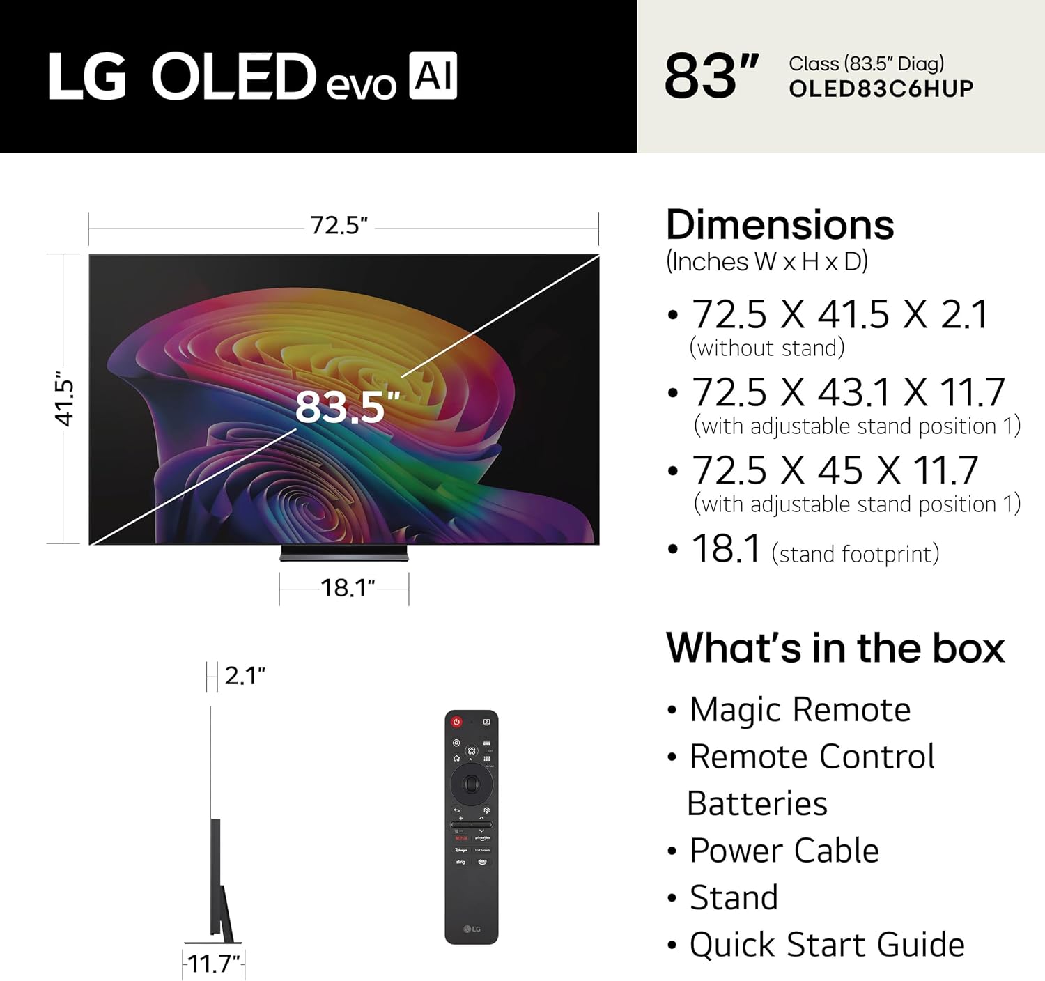 Detalle 2 de LG OLED TV, 83-Inch