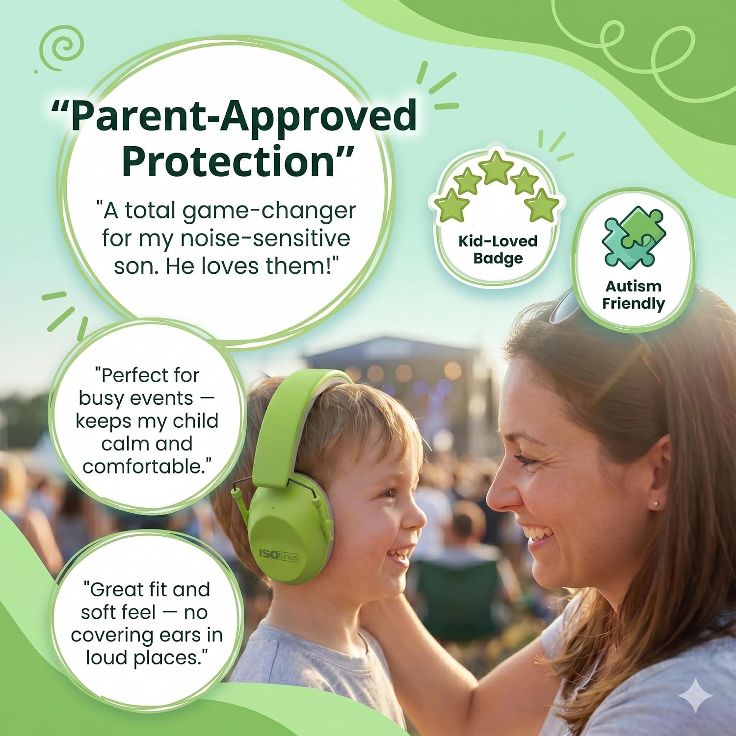 Thumbnail 3 de ISOtunes Junior Ear Defenders for Kids: Comfortable Noise-Cancelling Headphones with Flexible Fit