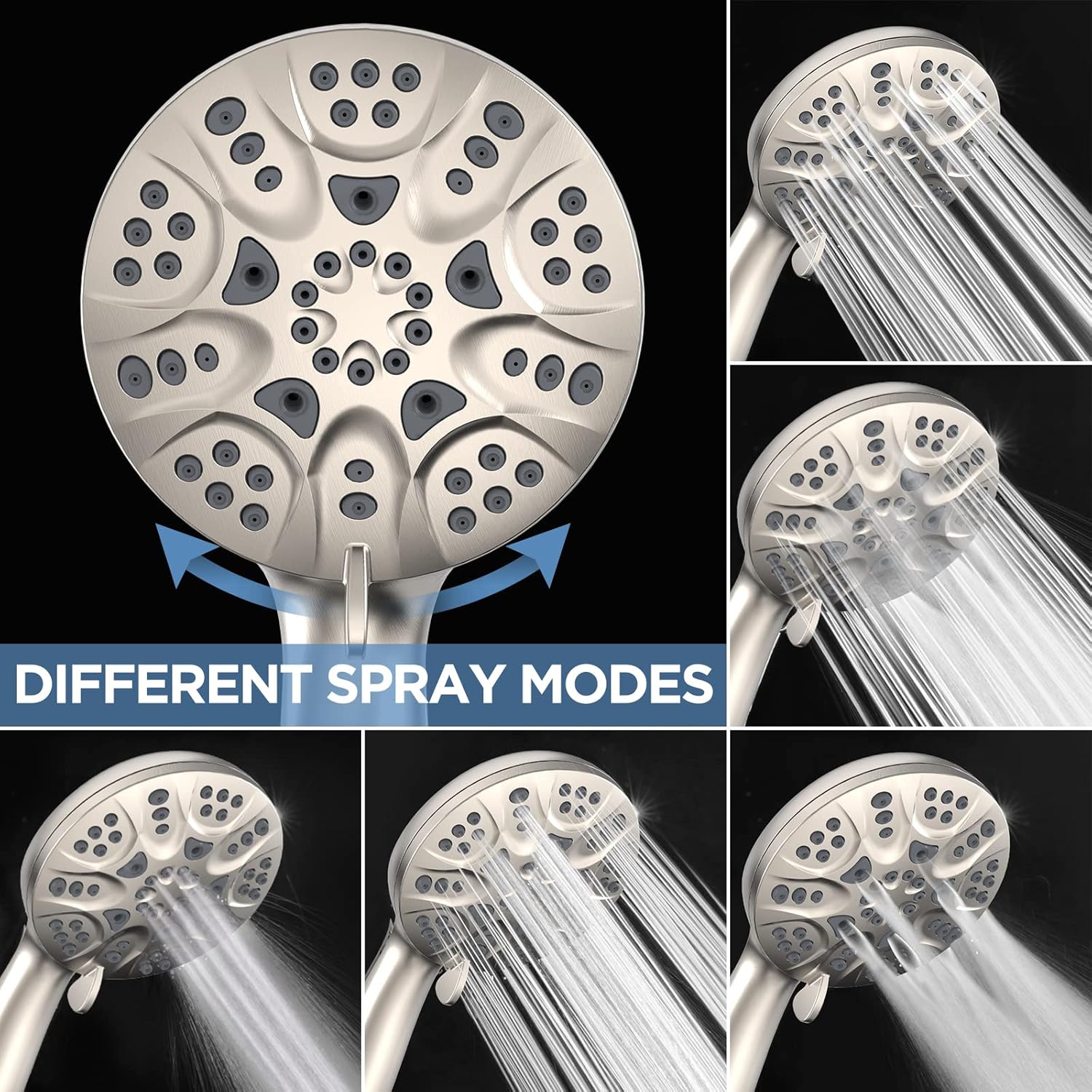 Thumbnail 3 de HOPOPRO Handheld Shower Head, 6 Modes