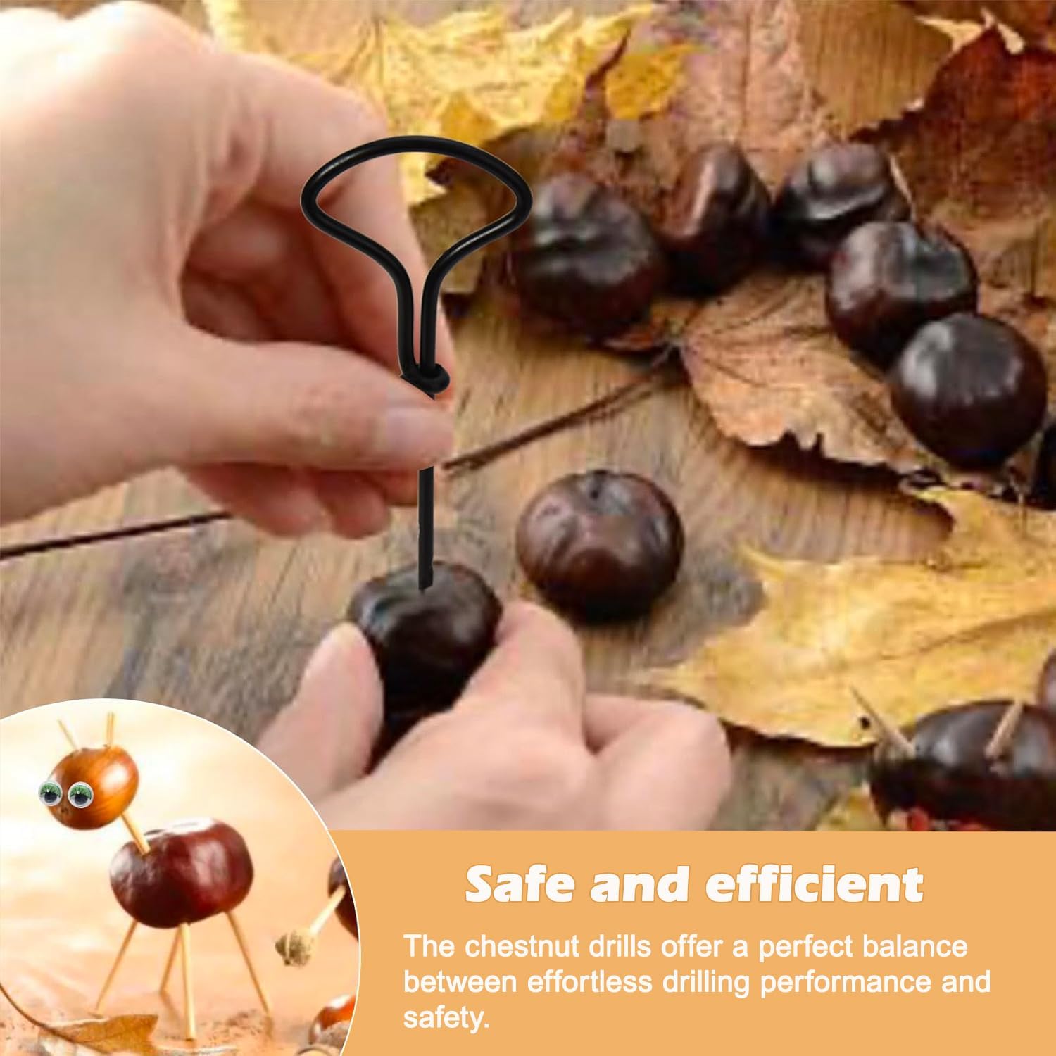 Thumbnail 3 de Kastanienbohrer Set von Realoutlet – Bastelset für Kinder mit Kastanienhalter