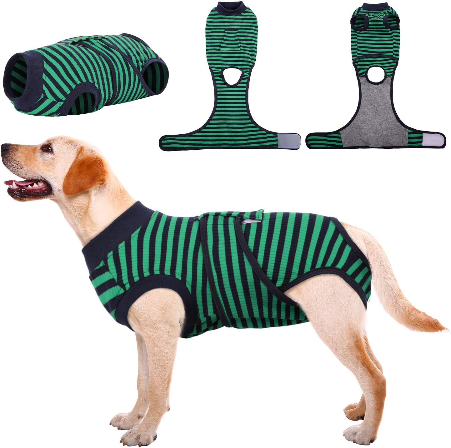 Imagen de Kuoser Dog Surgery Recovery Suit (Green, XL) – Post-Op Comfort and Licking Prevention en OfertitasTOP