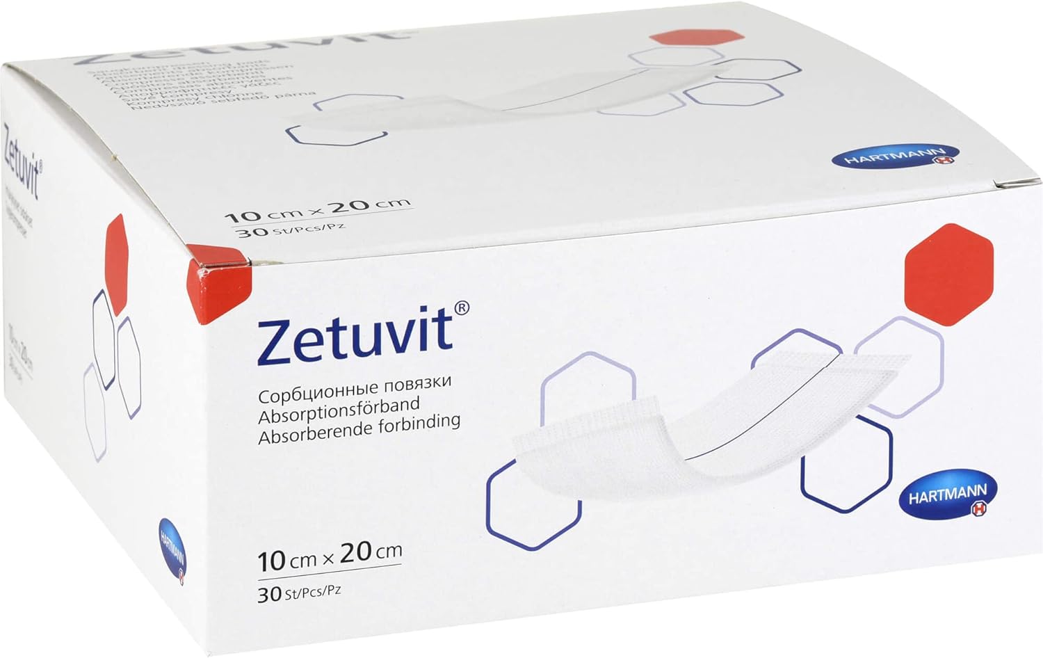 Detalle de Zetuvit Lot de 30 compresses absorbantes non stériles 10 × 20 cm