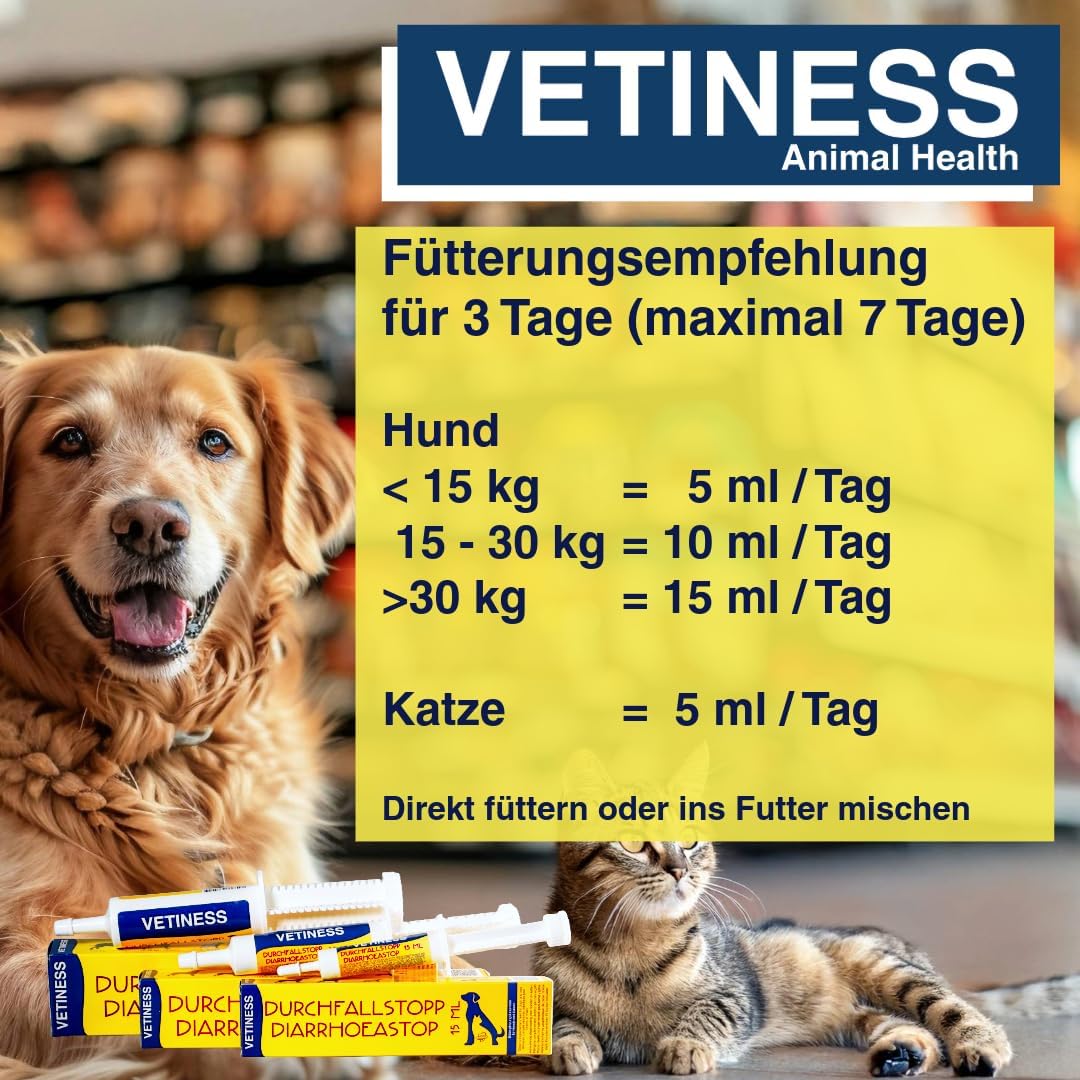Detalle 1 de vetiness EnteroFit 60 ml Durchfallstopp Paste für Hunde