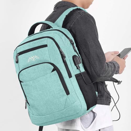 Detalle de YAMTION Backpack for Men – 15.6" Turquoise Laptop Daypack for School, Work and Travel