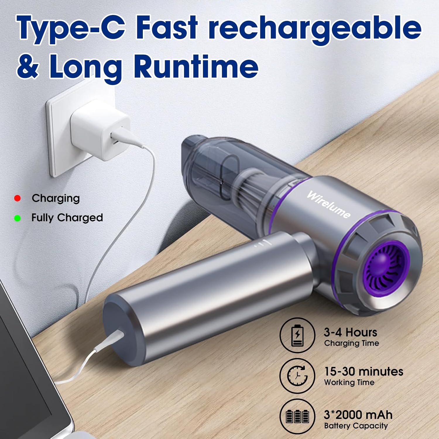 Thumbnail 4 de Wirelume Handheld Vacuum 22000Pa