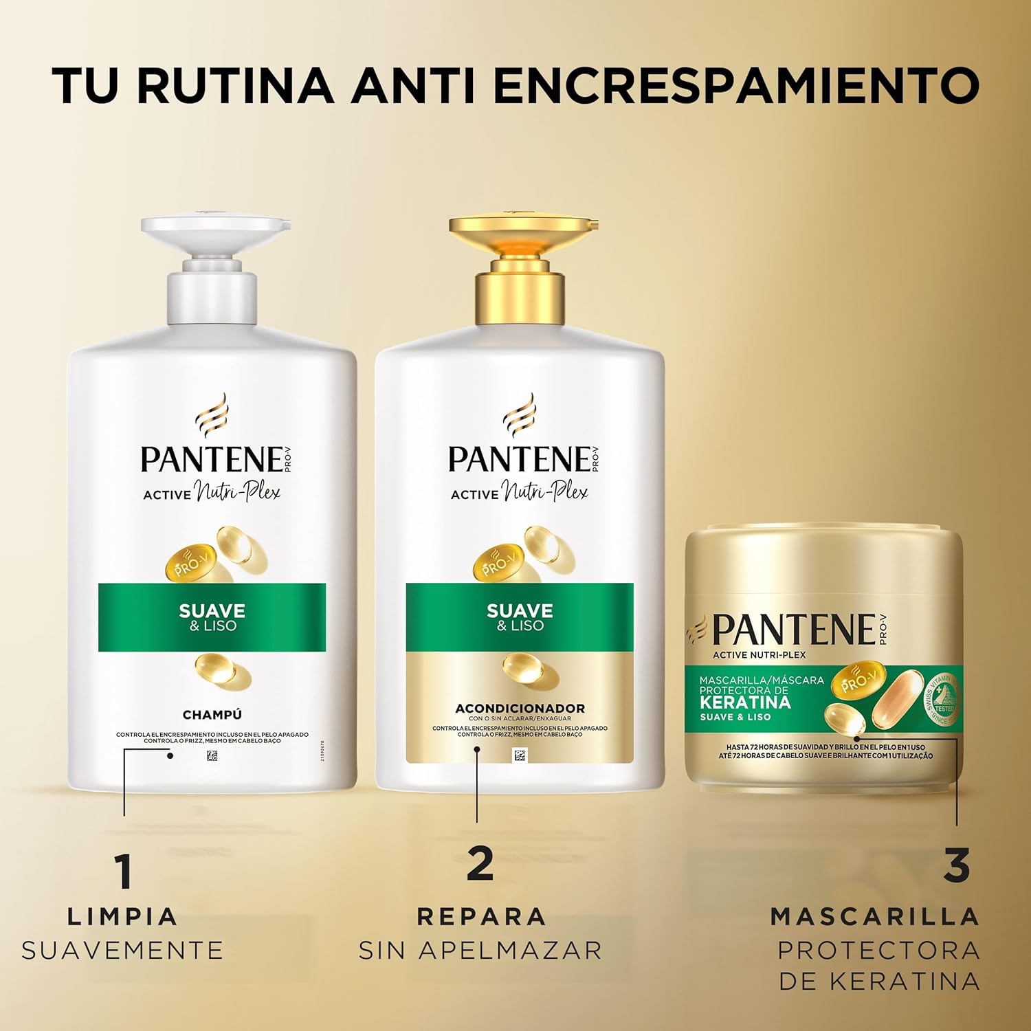 Thumbnail 5 de Pantene Pro-V Suave y Liso champú 2×1000 ml 💇‍♀