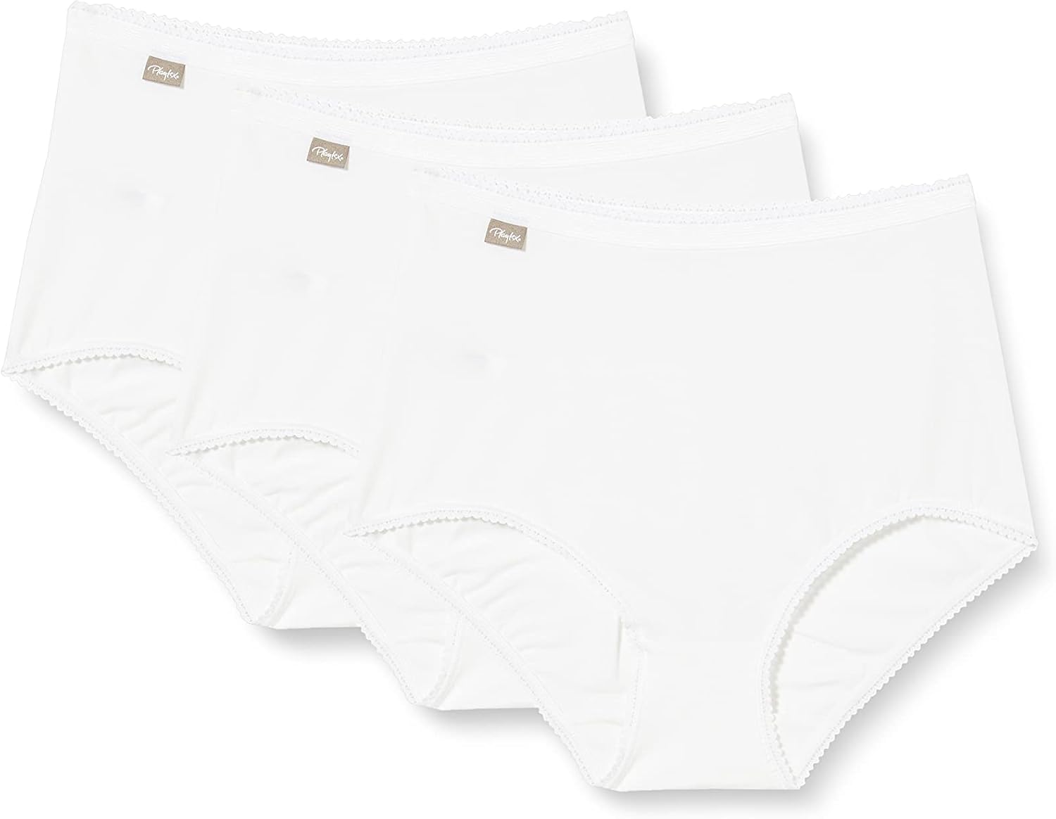 Thumbnail 3 de Lot de 3 culottes Playtex en coton « confort durable » (coton stretch) – finitions plates et So White