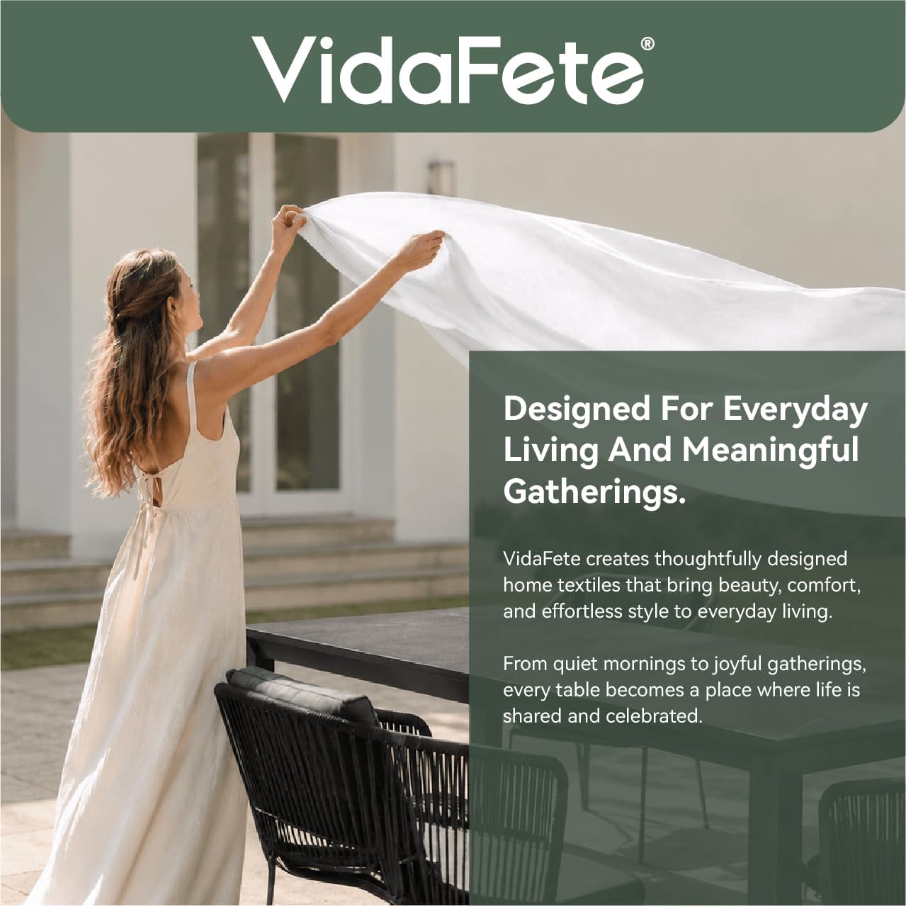 Thumbnail 6 de VidaFete Polyester Tablecloth, 90 x 156 inches