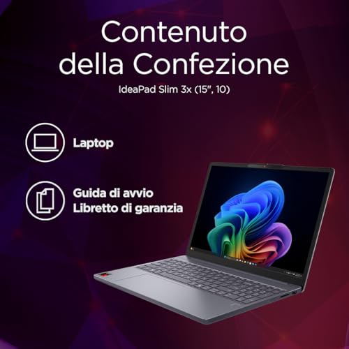 Thumbnail 10 de Lenovo IdeaPad Slim 3 Copilot+: 15" IPS, 16 GB LPDDR5X, 512 GB SSD e connettività WiFi 6E
