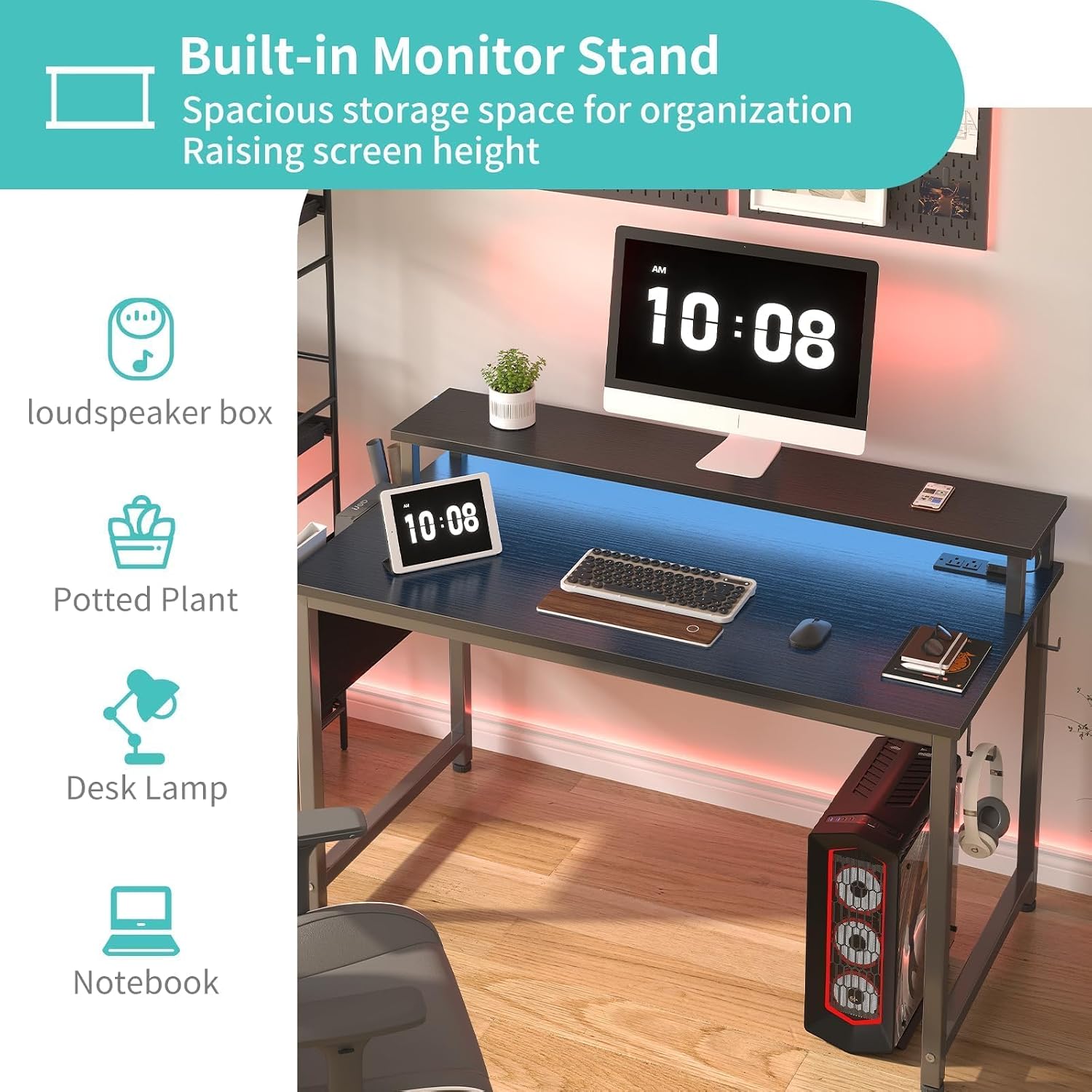 Detalle de Lufeiya Gaming Desk, 40-Inch