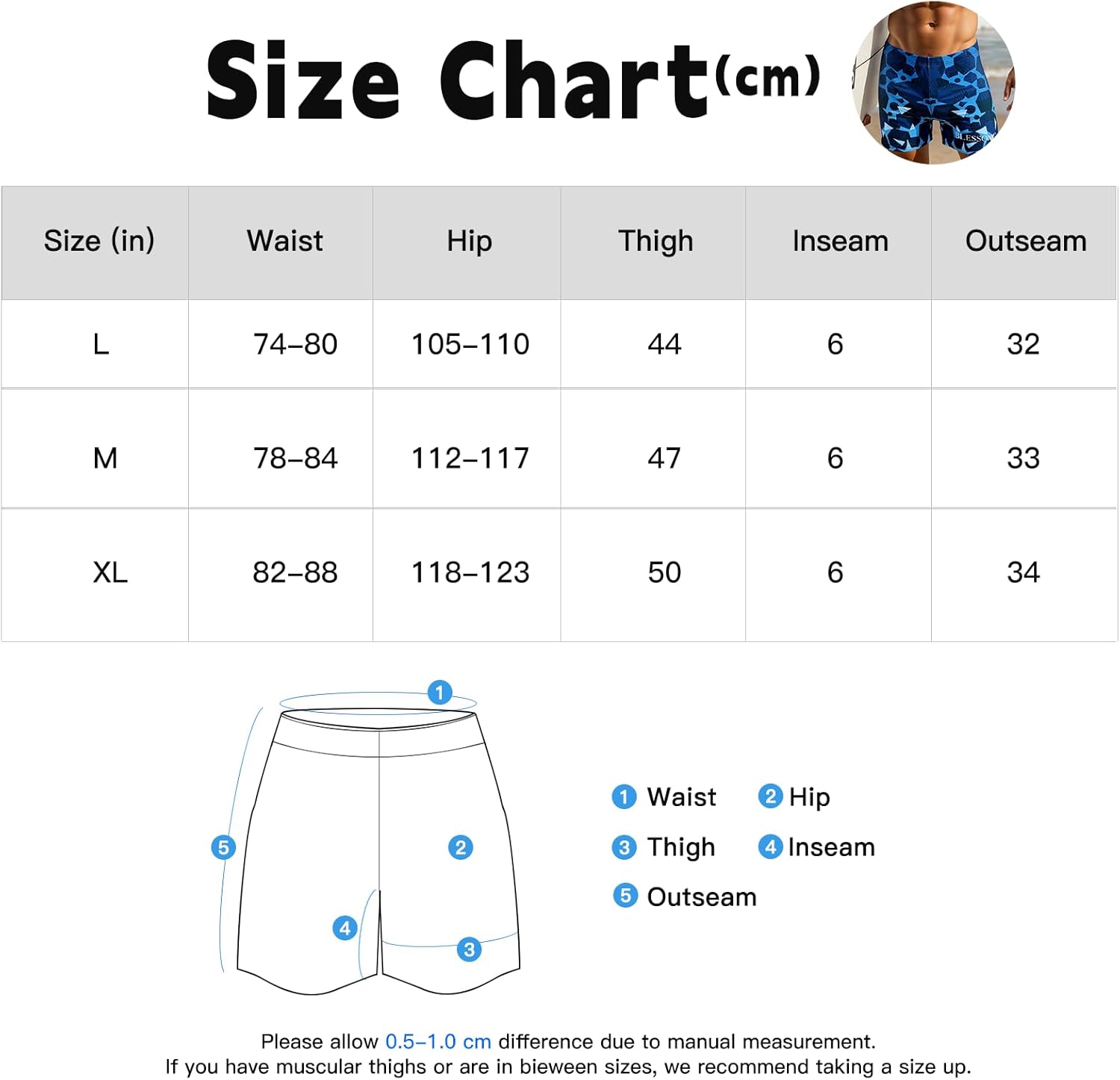 Thumbnail 6 de BLESSONG Maillot de Bain Homme, Boxer Respirant et Séchage Rapide — Conception à Cordon Caché