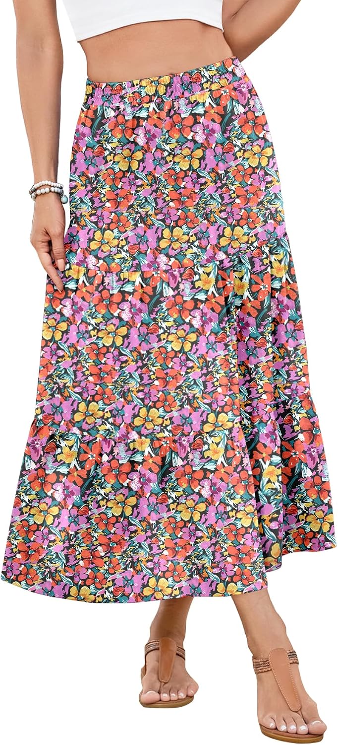 Detalle de YSYOKOW Women's Maxi Skirt in Polyester