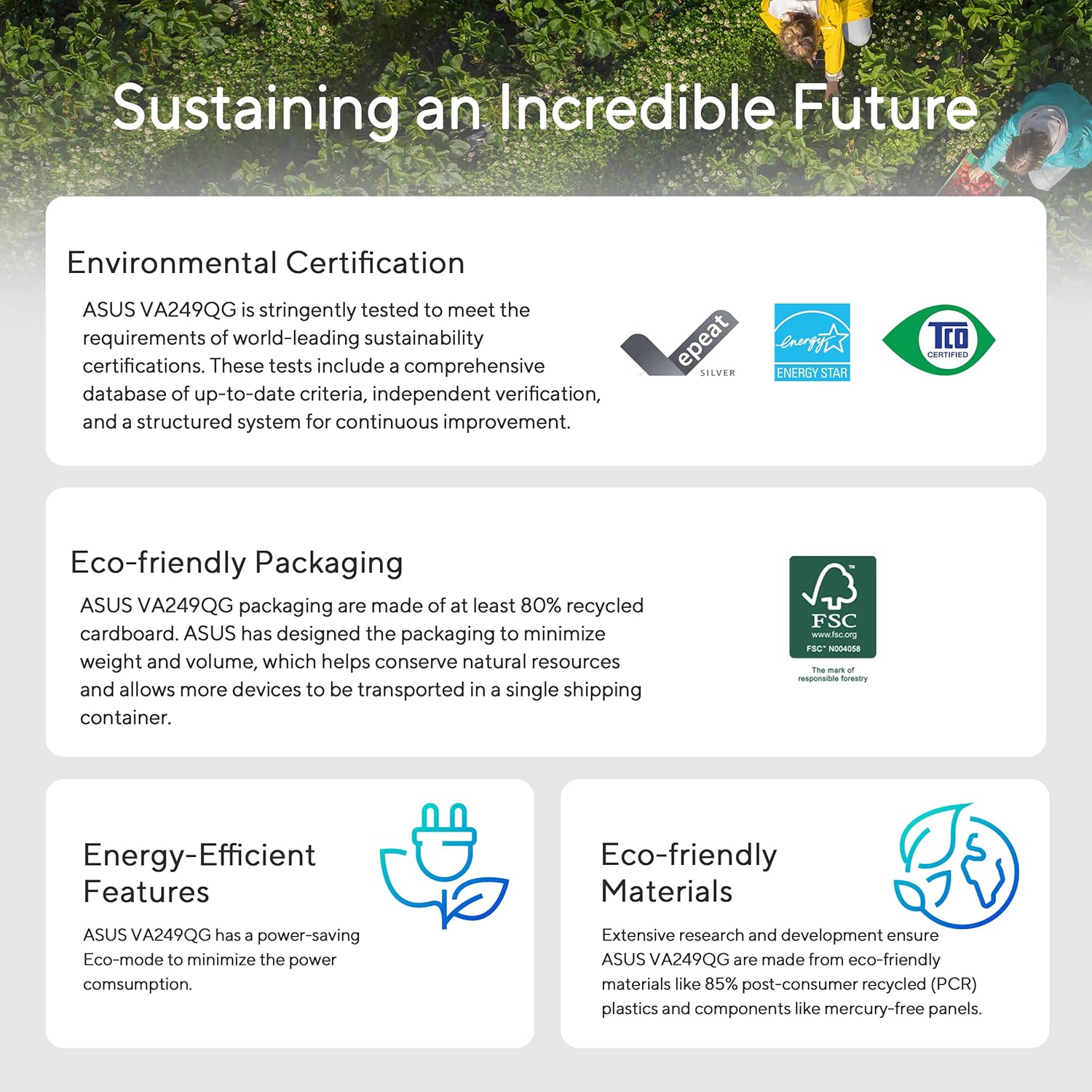 Thumbnail 6 de ASUS VA249QG 24" 1080P Eye Care Monitor (VA249QG) with 120Hz, Adaptive-Sync, IPS, and Speakers