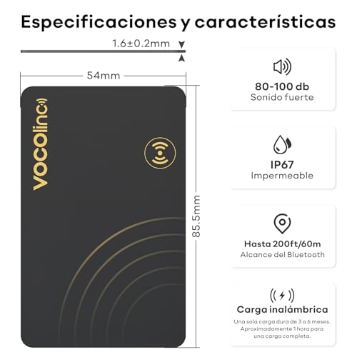 Thumbnail 6 de VOCOlinc Wallet Tracker Card Ultra Fin, lot de 2, Bluetooth