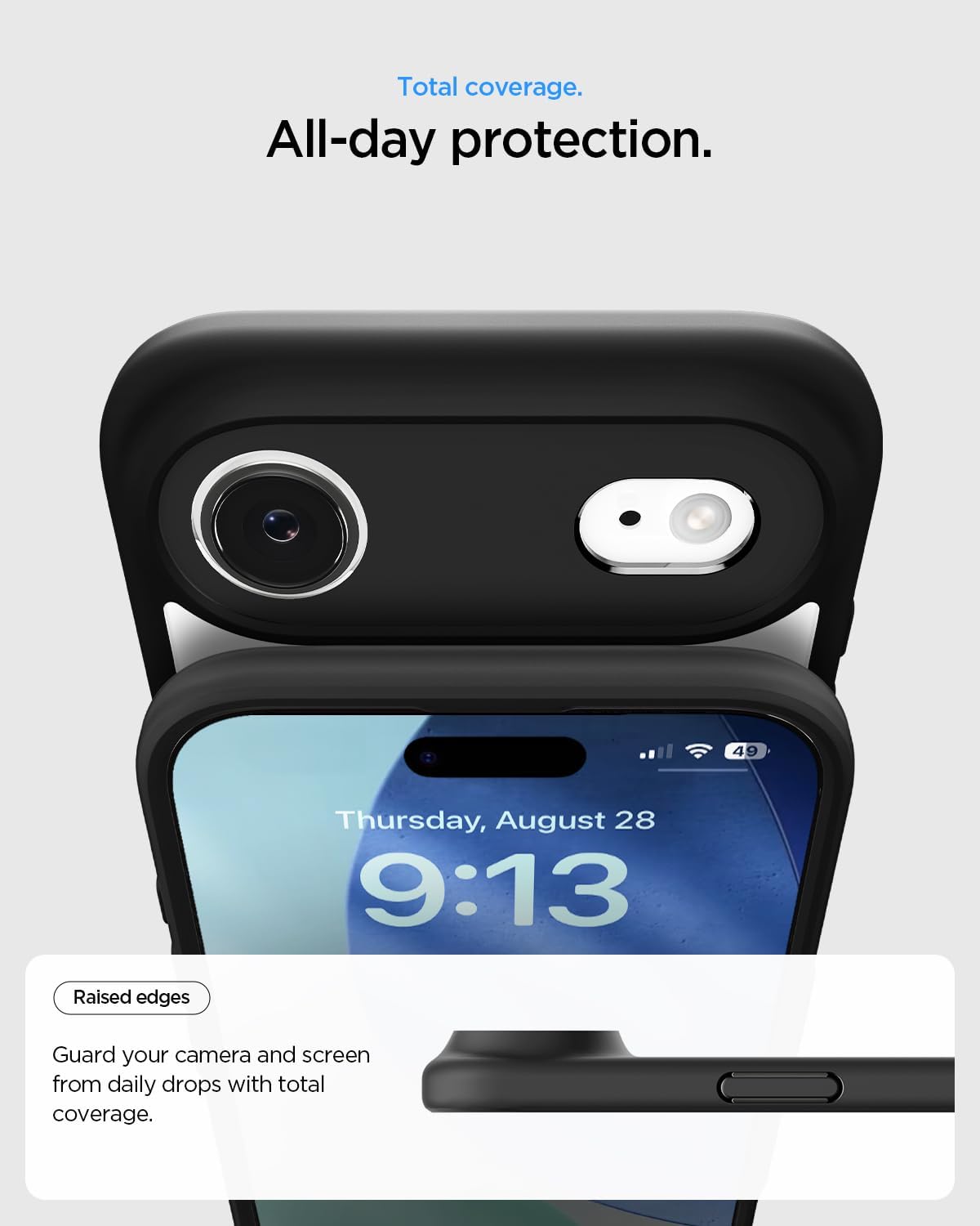 Thumbnail 3 de Spigen Coque Ultra Hybrid anti-jaunissement pour iPhone Air (noir mat) avec protection Air Cushion