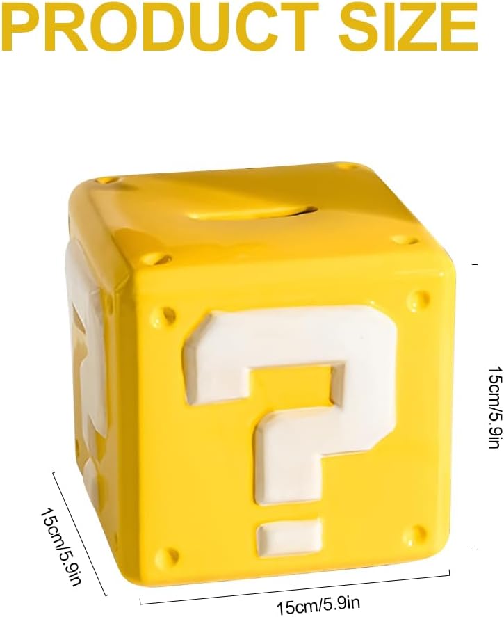 Thumbnail 2 de Nzkeuf Yellow Question Block Coin Bank 🪙