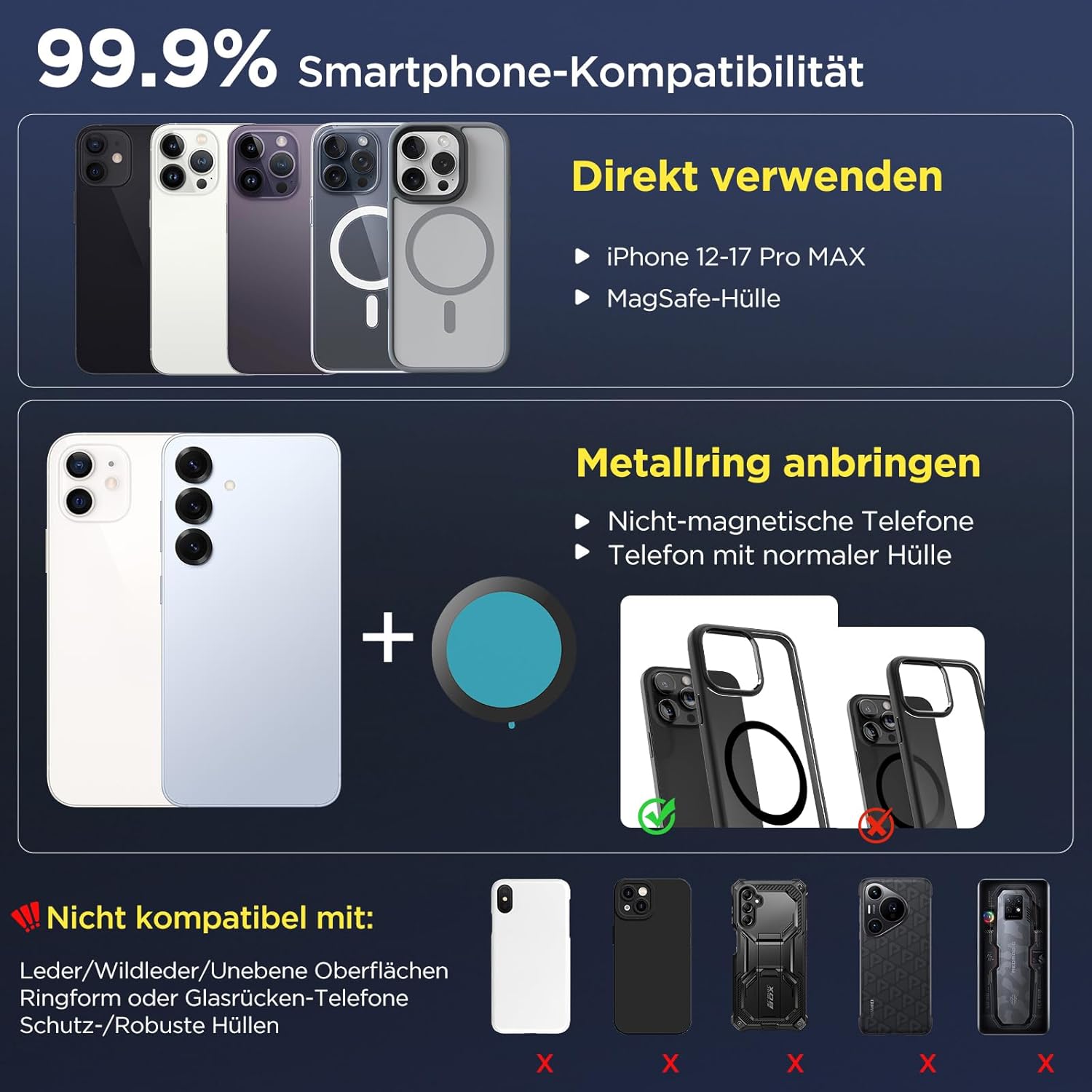Detalle 2 de MSXTTLY Vmag-S1 magnetische Autohalterung 360°