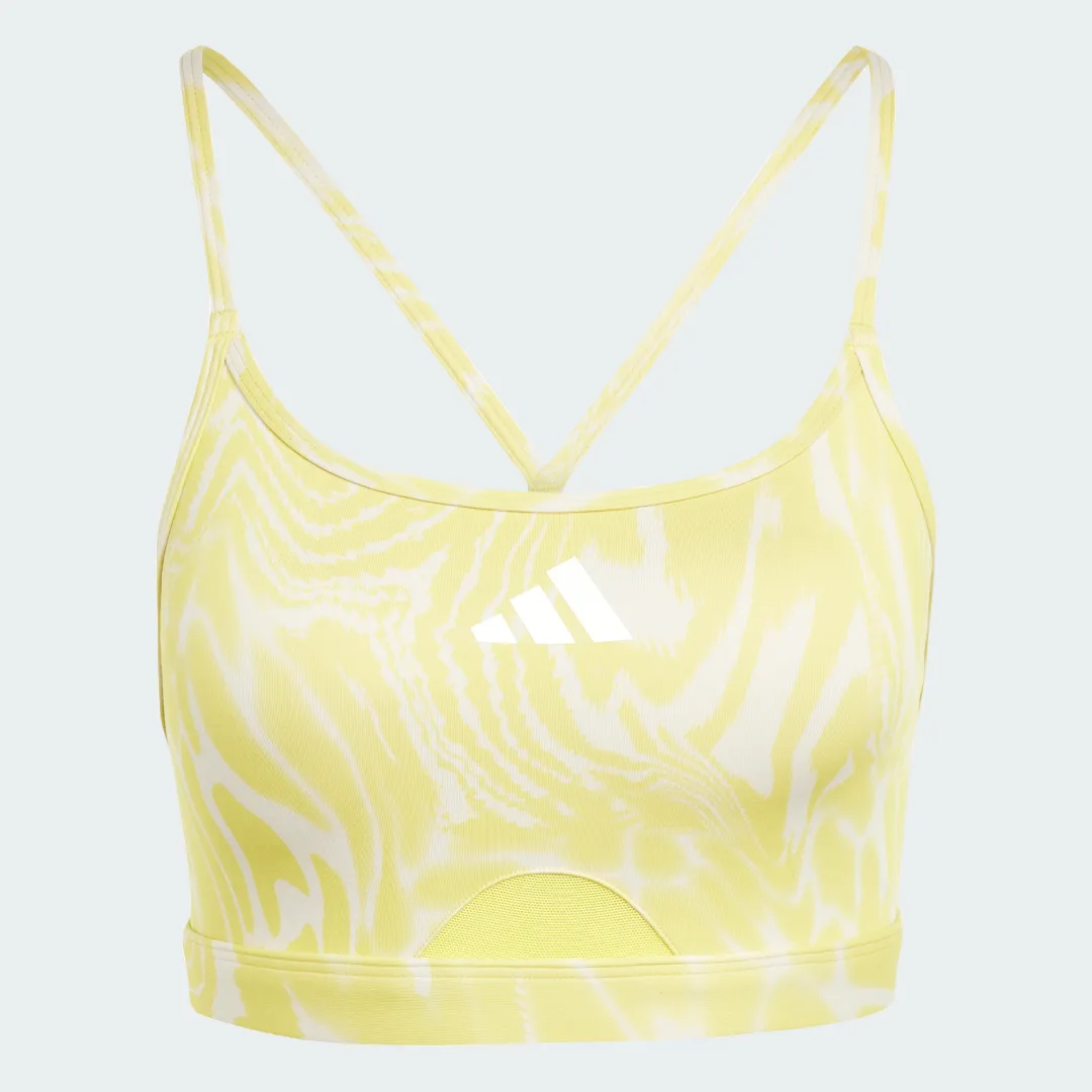 Detalle 2 de Adidas Sujetador Aeroreact Training Light Support 3 bandas Beige