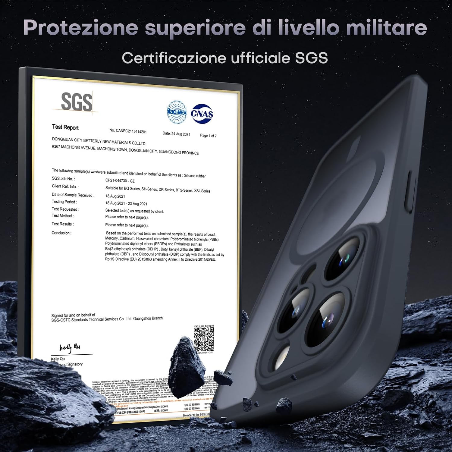 Thumbnail 4 de TOCOL Cover Magnetica per iPhone 13 Pro Max 6,7” con MagSafe e protezione fotocamera (nera)
