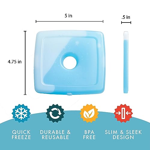 Thumbnail 1 de Fit + Fresh Cool Coolers Slim Reusable Ice Packs (Set of 4)