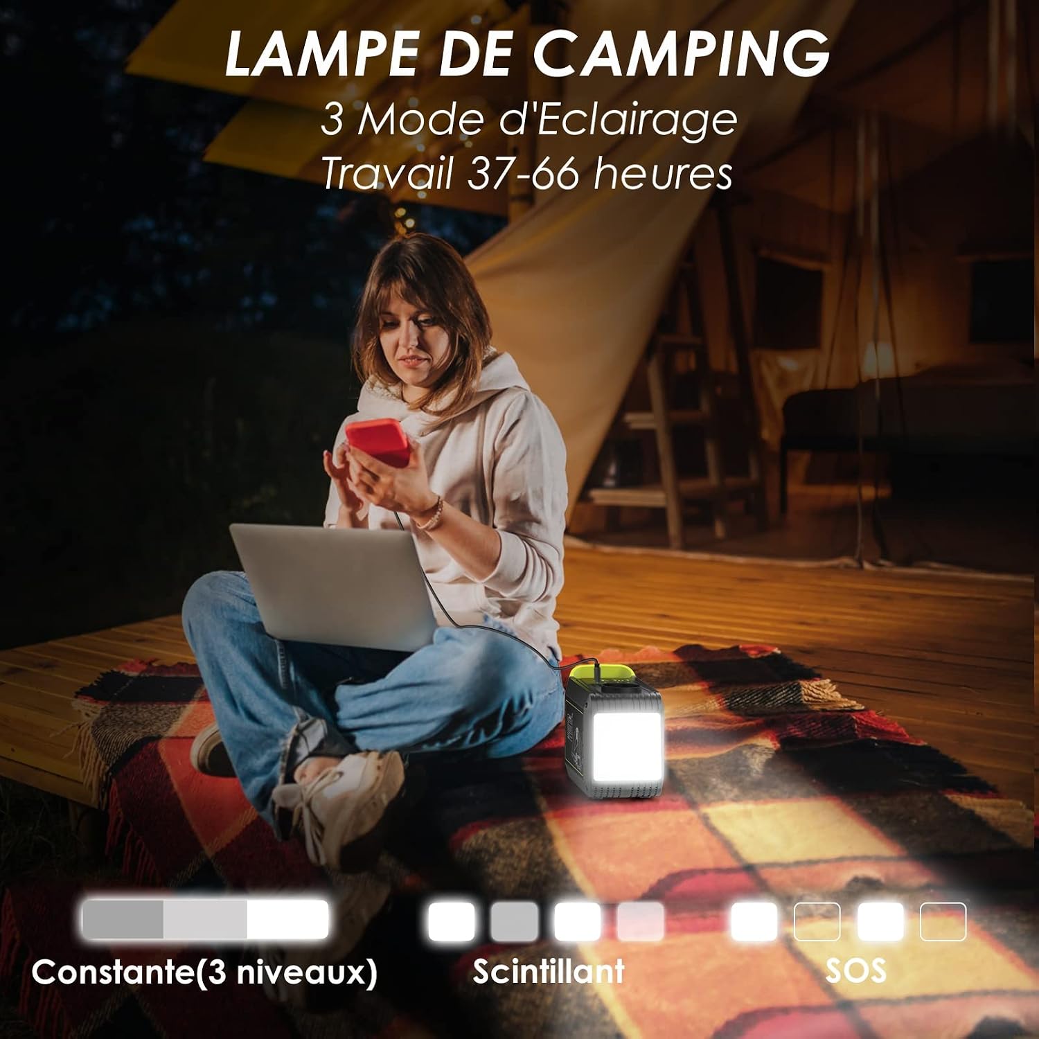 Thumbnail 6 de MARBERO Station électrique portable 88,8Wh — générateur 80W ⚡