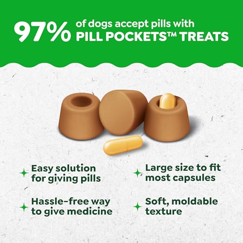 Detalle de Greenies Pill Pockets Large Size Dog Treats, Peanut Butter – 7.9 oz