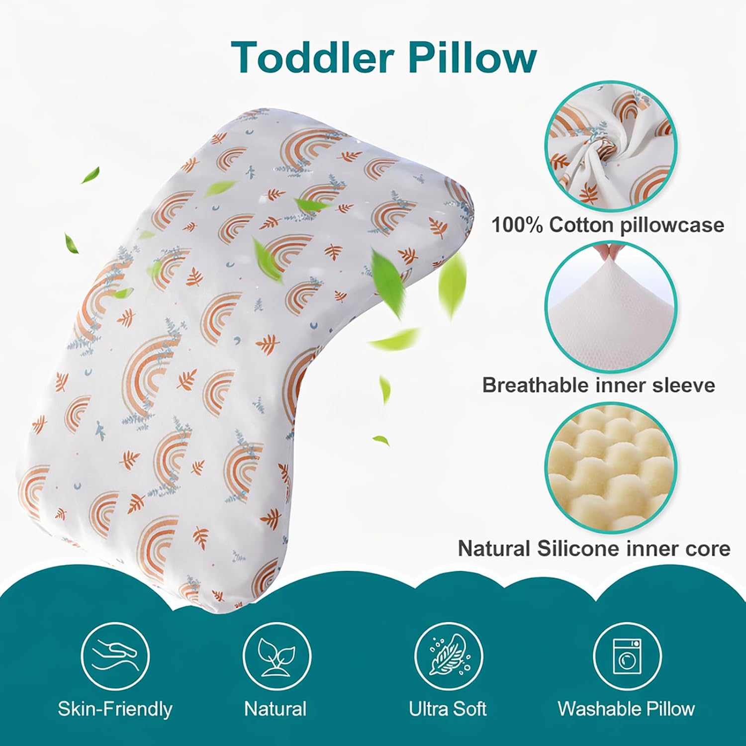 Detalle de Willai Toddler Pillow with Silicone Fill