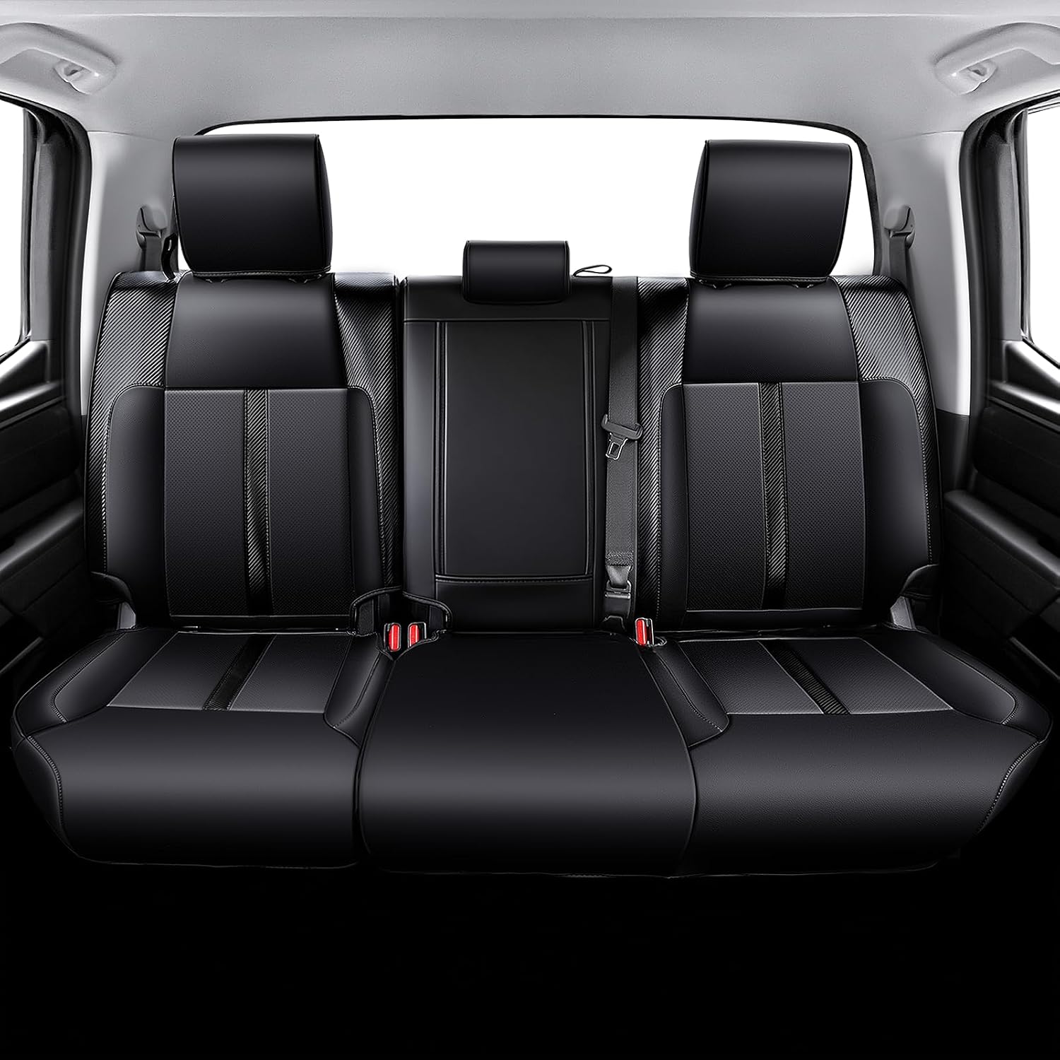 Thumbnail 3 de Carlimeki Leather Seat Covers for Toyota Tundra CrewMax (2022–2027) – Custom Fit, Premium Faux Leather