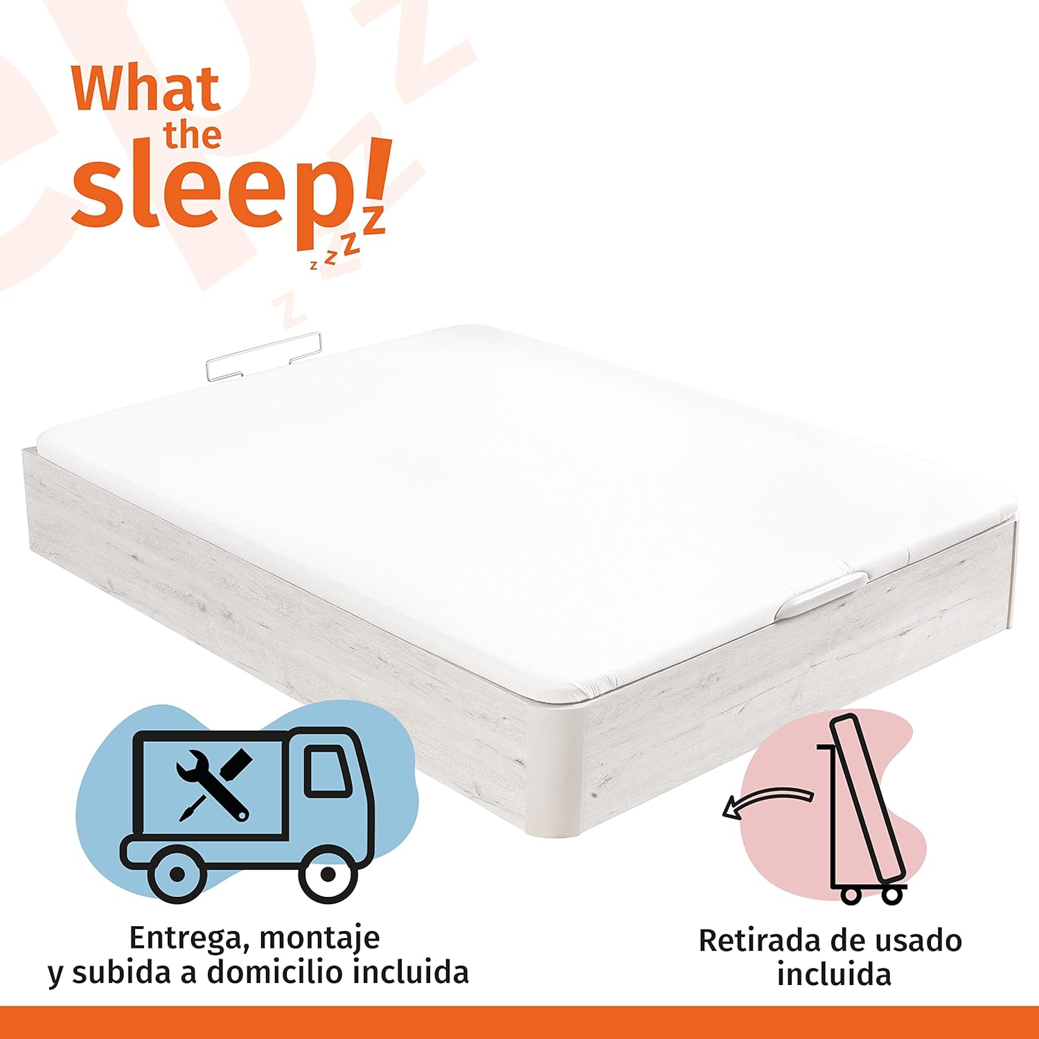 Detalle 1 de What The Sleep Canapé abatible 135x190🛏️, 6 Colores, Montaje y Retirada