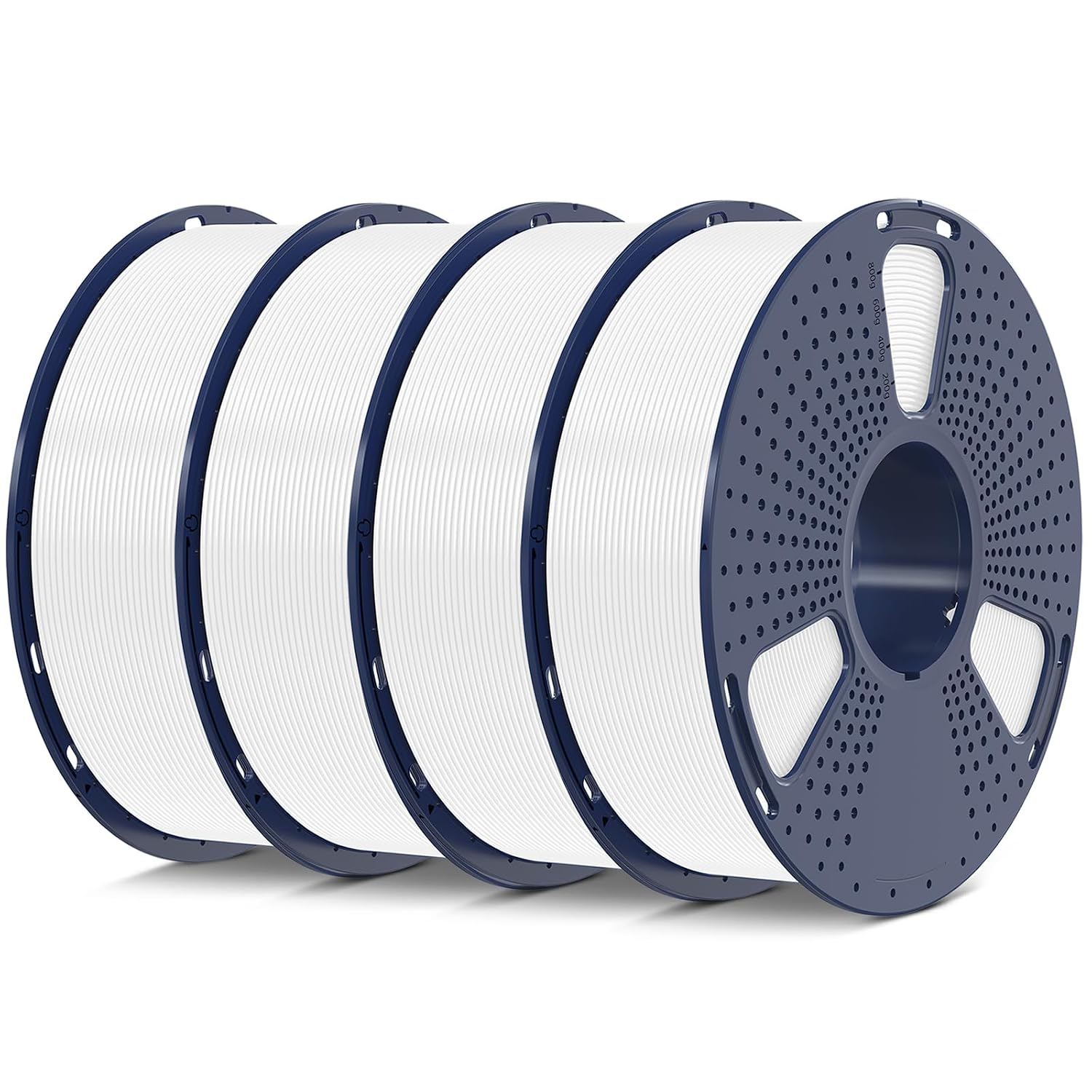 Detalle de SUNLU PETG 3D Printer Filament 4KG Bundle (4 x 1KG Spools) – White, 1.75mm