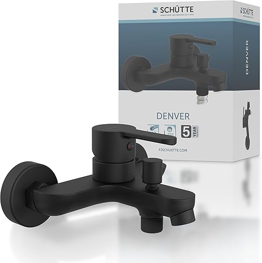 Schütte 44306 Grifo Mezclador de Baño Denver 🛁 Neg  
