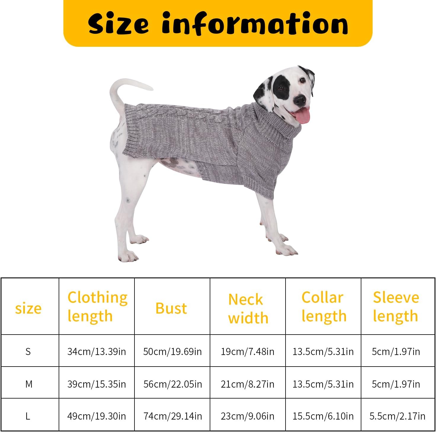 Thumbnail 1 de CCKUU Dog Knit Clothes Plush Pullover Jumper for Dogs & Cats (M, Light Grey)