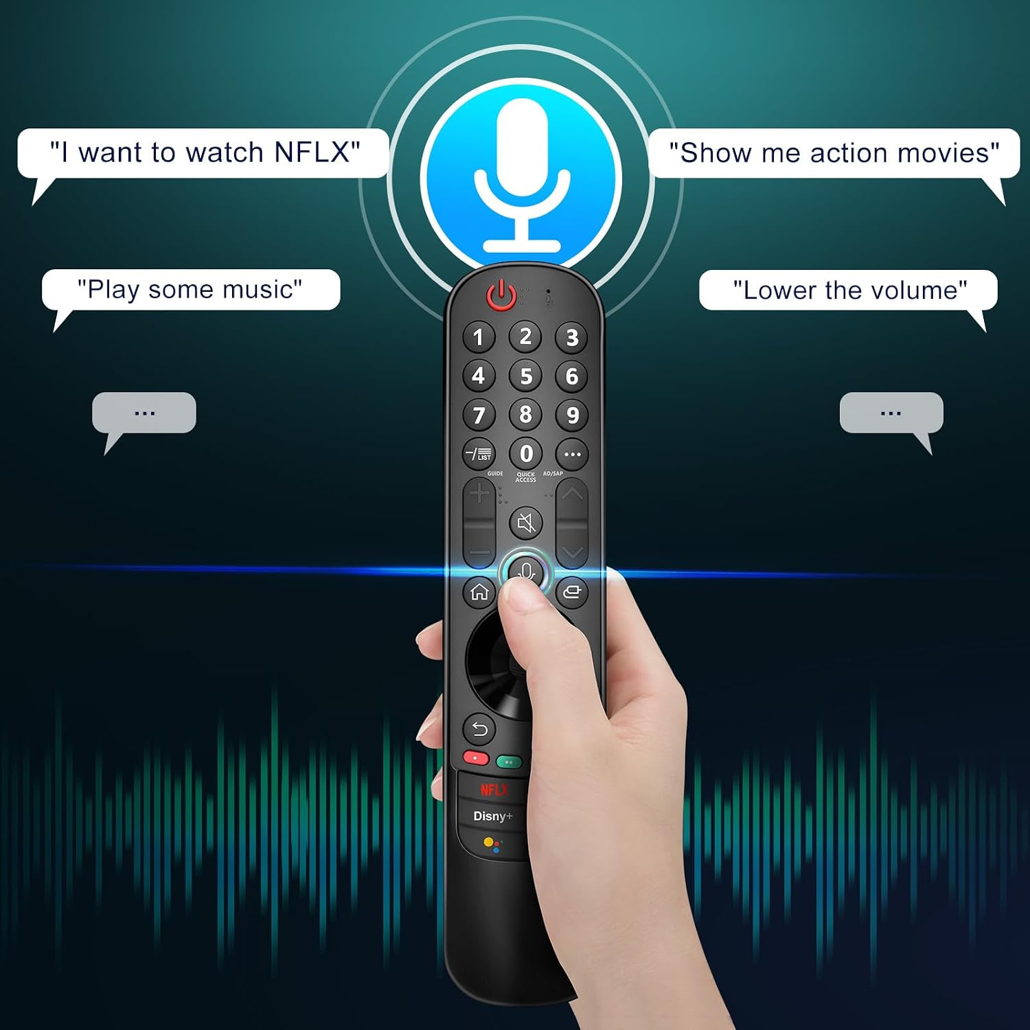 Detalle 2 de LG Magic Remote Universal für LG Smart-TV – kompatibel mit MR21/MR22/MR23/MR24 (inkl. Zeiger- & Sprachfunktion)