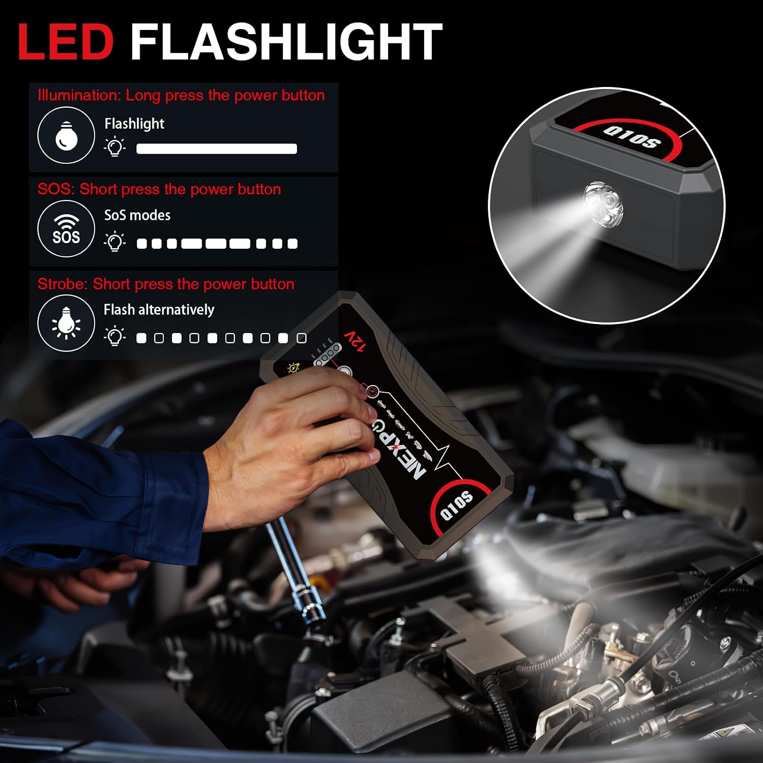 Detalle de NEXPOW Car Jump Starter Q10S
