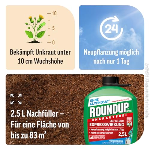Thumbnail 1 de Roundup Unkrautfrei Express 2,5 L – Nachfüllpack gegen Unkraut in Ziergärten