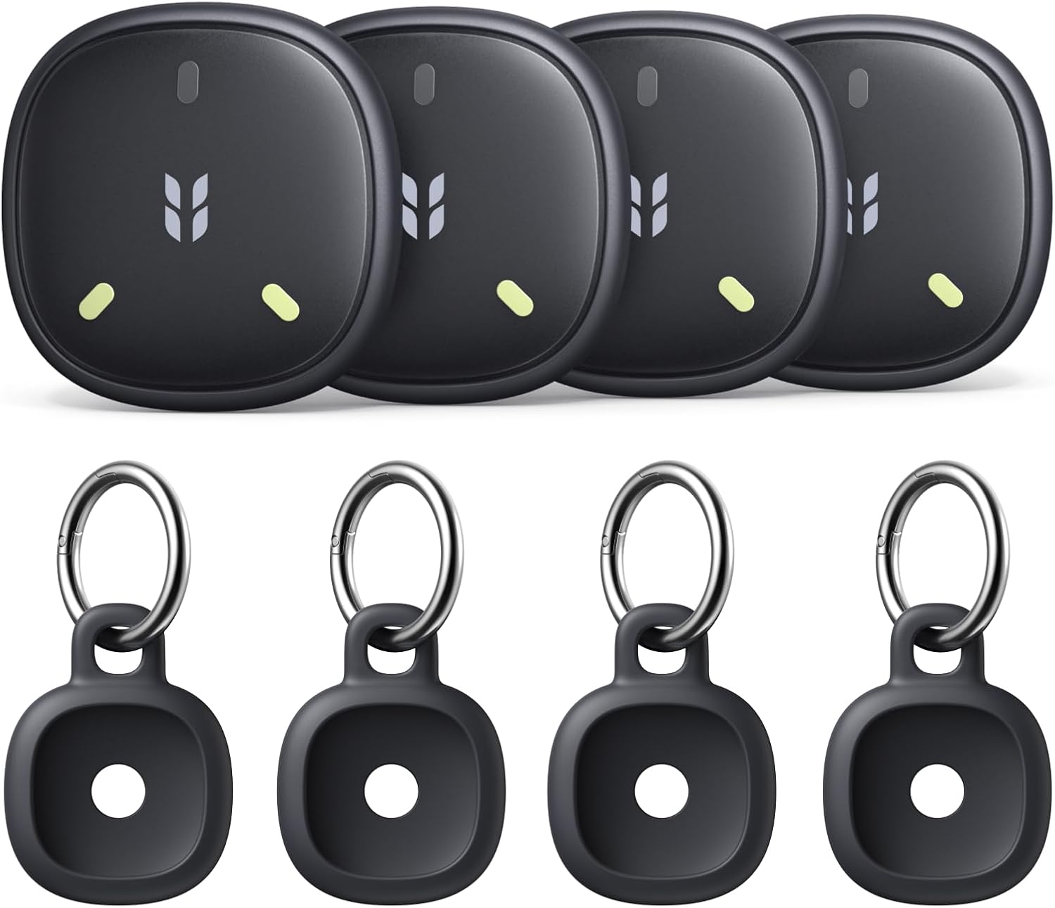 Detalle de UGREEN FineTrack Mini 2 Finder Tag 110 dB Fluorescent – Lot de 4 (Find My iOS uniquement)