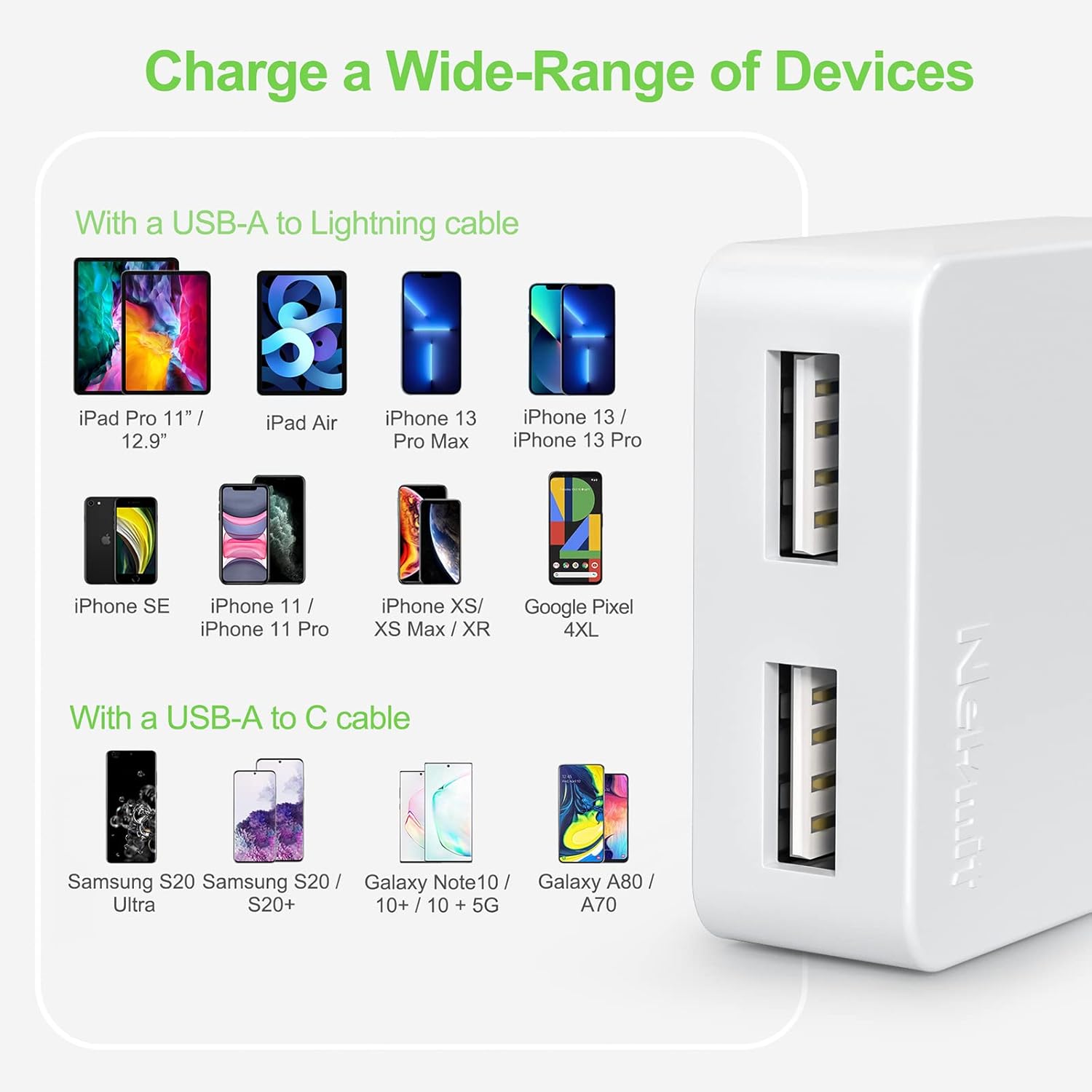 Thumbnail 5 de Nekmit Dual Port Ultra Thin USB Wall Charger