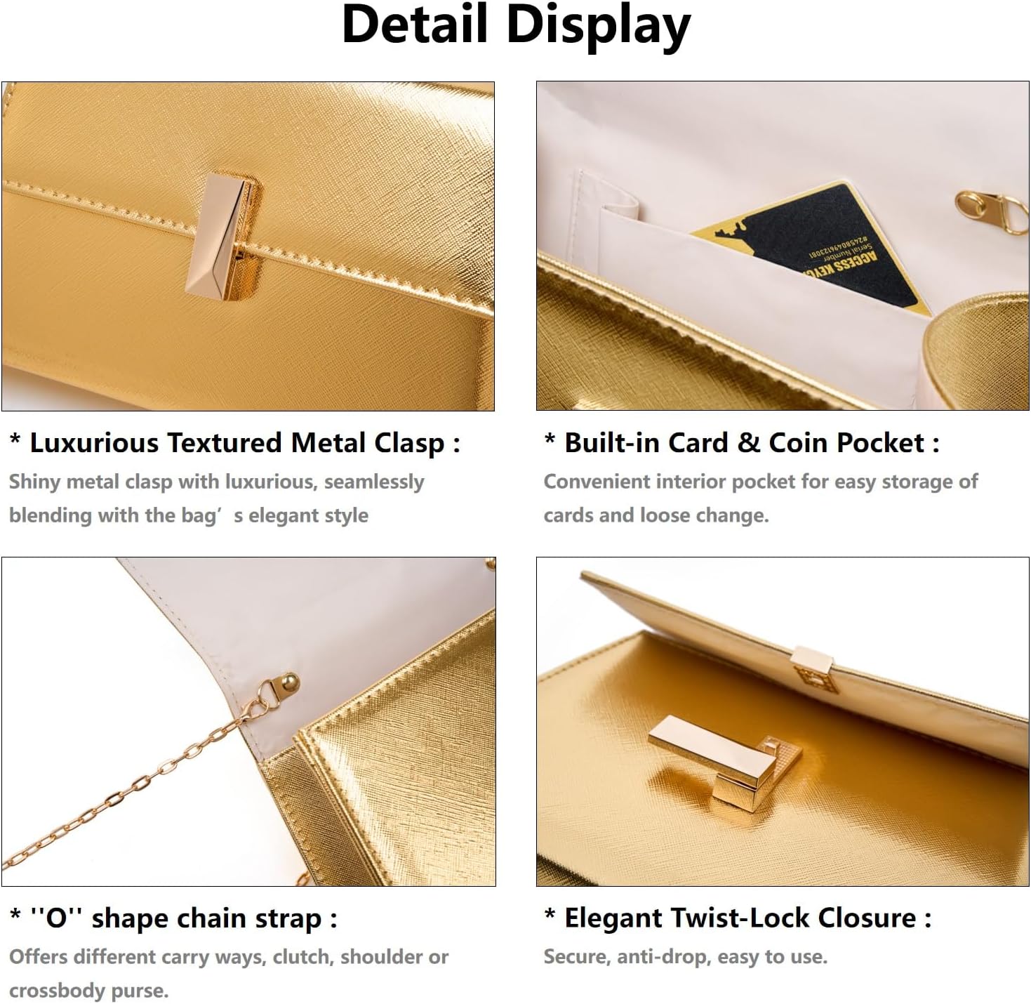 Thumbnail 2 de Gurina Evening Clutch Purse in PU Leather