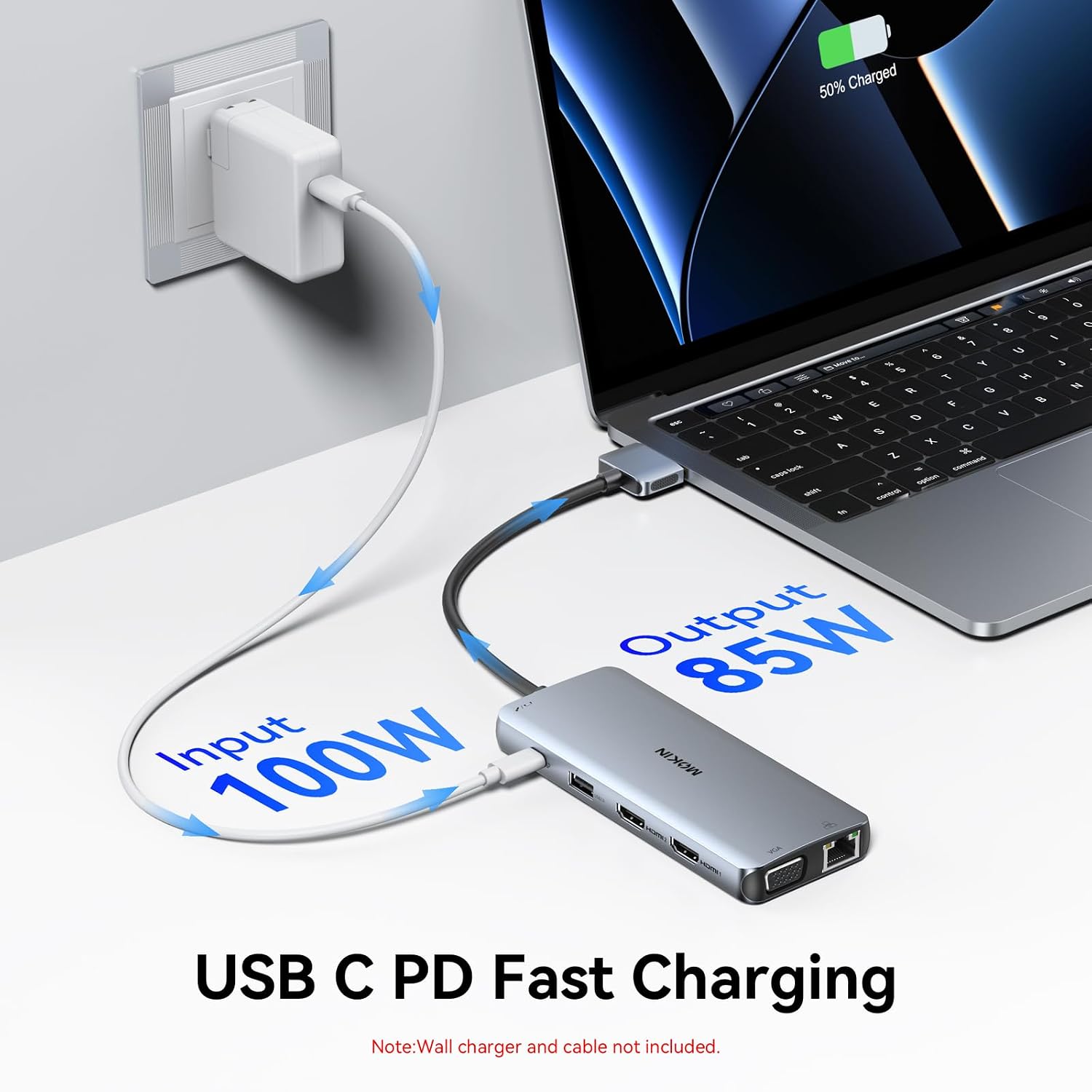 Detalle de MOKiN MacBook Docking Station, 12-in-2