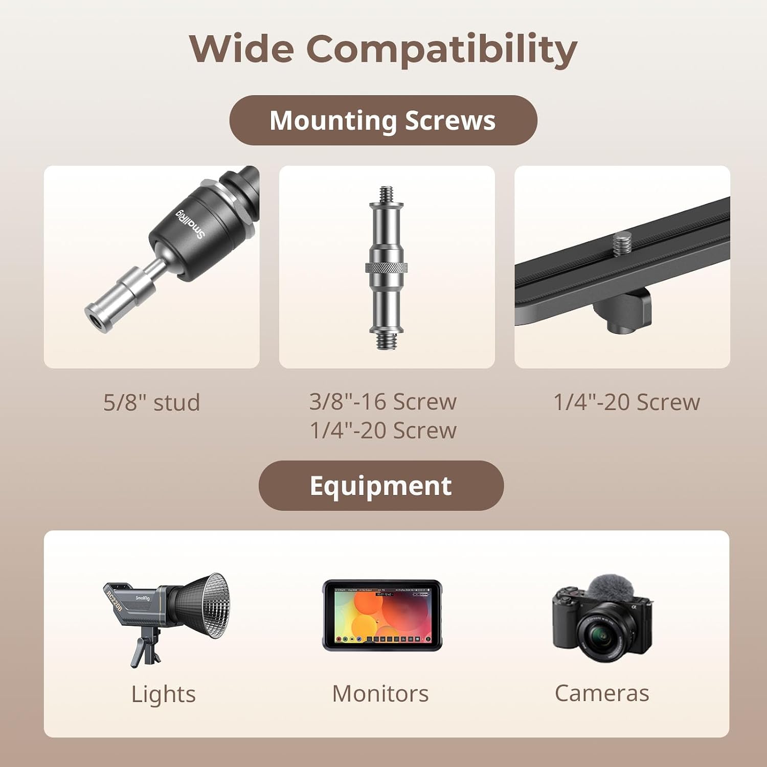 Thumbnail 2 de SMALLRIG 4862 Friction Magic Arm Camera Mount with Super Clamp & Camera Platform