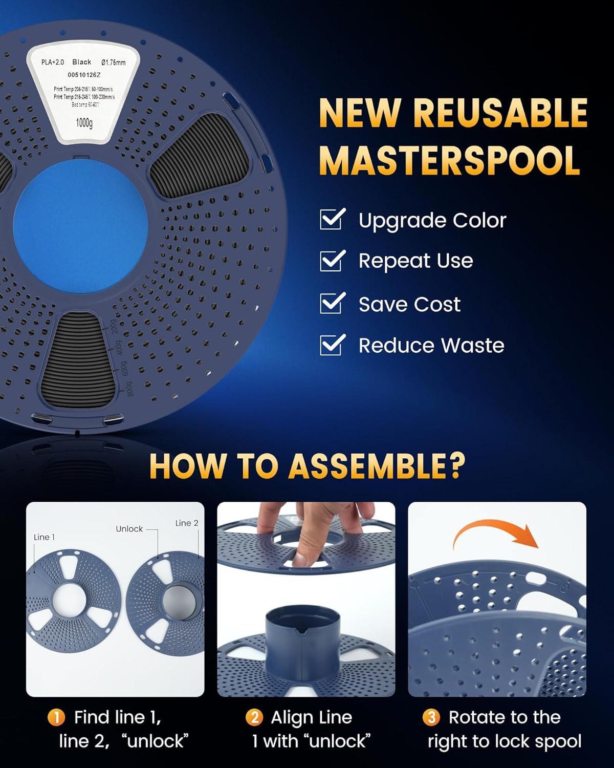 Thumbnail 3 de SUNLU PLA+2.0 4KG Filament Bundle