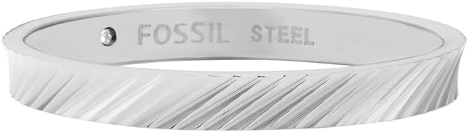 Thumbnail 1 de Fossil Damen-Edelstahlband Ringe – Silbern poliert, Größen 3–9