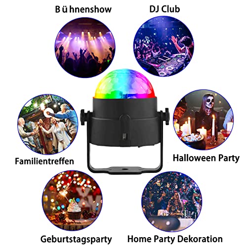 Detalle 2 de Luzes de discoteca SEBRUANC LED RGB 3W con sonido activado