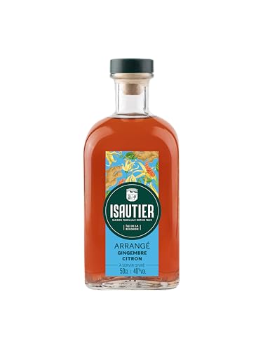Detalle de Isautier - Rhum Arrangé Gingembre Citron, Île de la Réunion, 40° (0,5 L)