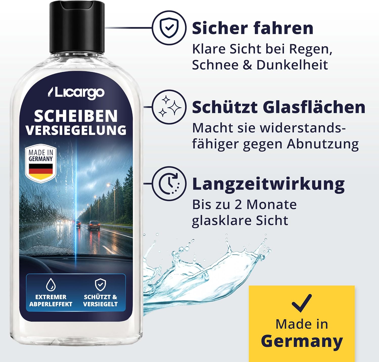 Thumbnail 5 de LICARGO Scheibenversiegelung Auto – Lotuseffekt 250 ml