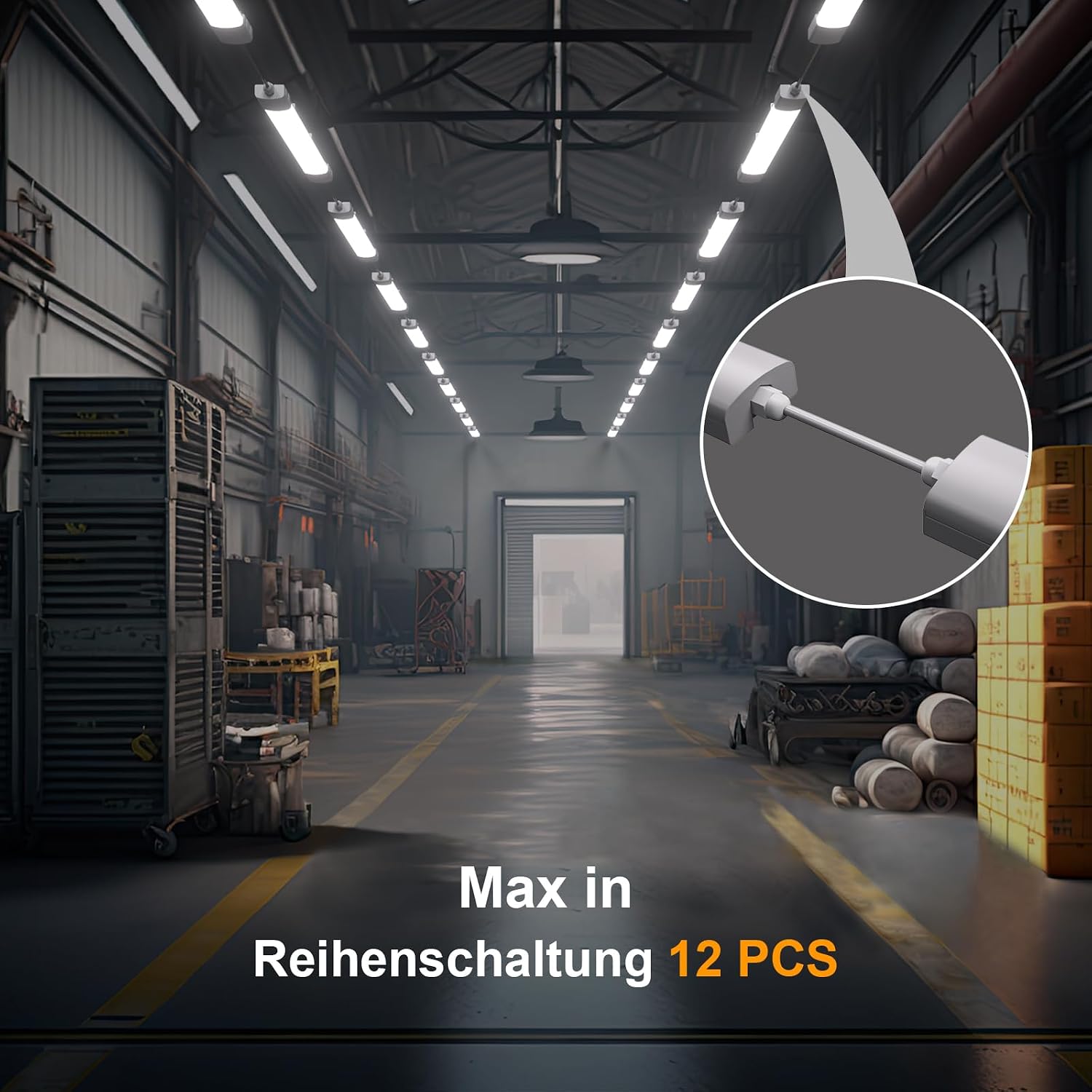 Thumbnail 2 de Modlicht Modlicht LED Feuchtraumleuchte 150 cm (45 W, 5.000 K, 4.950 lm) – Ultraslim Deckenleuchte mit IP65