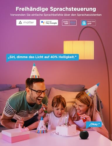 Detalle de Govee Smart Glühbirne E27 (2er Set) – WLAN LED RGBWW, 800 lm, dimmbar